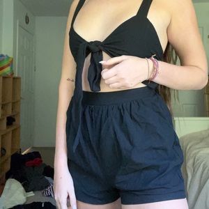 Trendy romper tie up